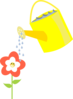 Happy Flower Being Watered Clip Art